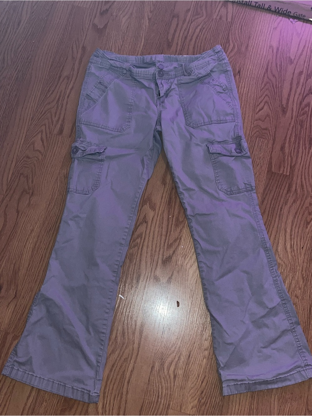 Women’s Purple Cargo Flare Jeans